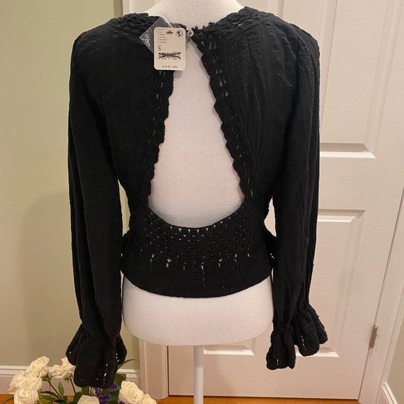 New FREE PEOPLE Megan Crochet Top size S - Picture 6 of 8